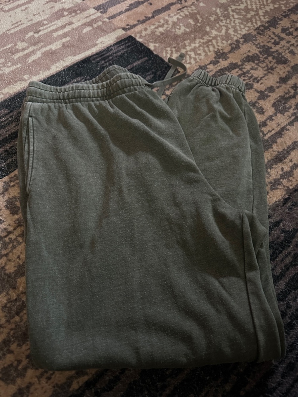 No Boundaries Olive Green Drawstring Joggers